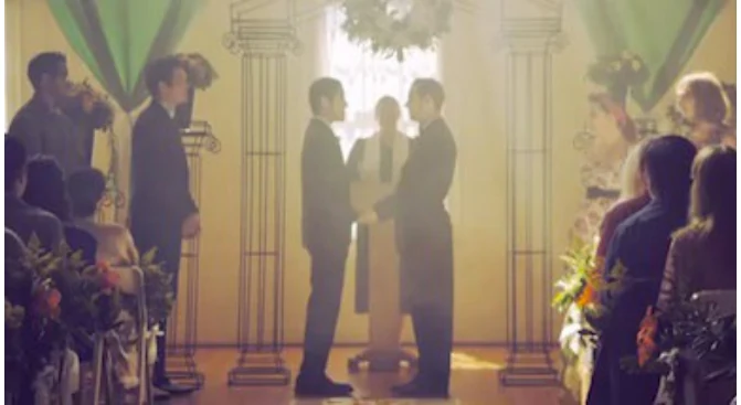 A wedding scene from the video for Same Love